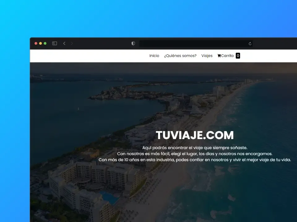 Tu viaje - Ecommerce